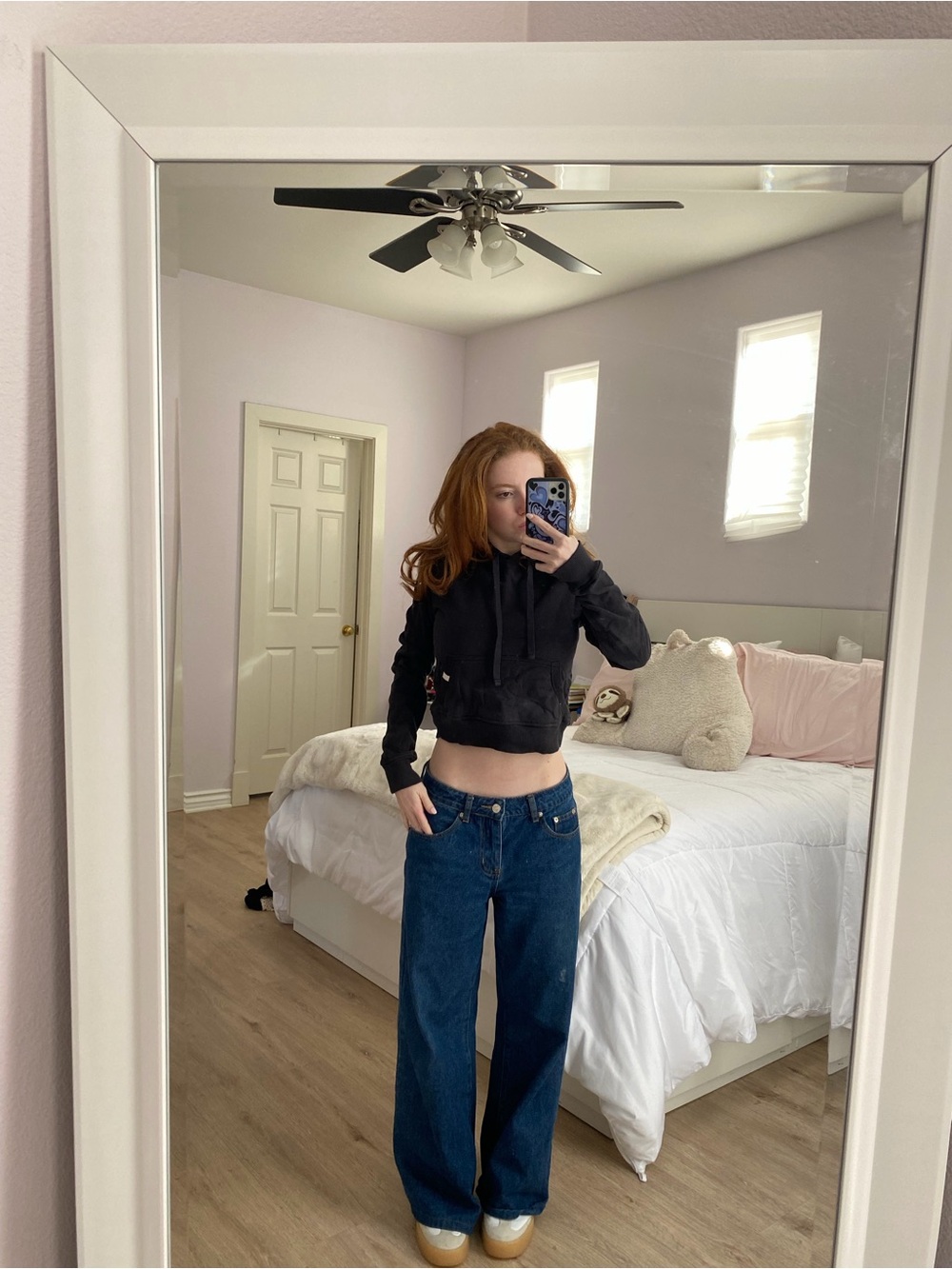 Urban Outfitters Black Cropped Hoodie